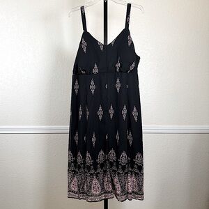 Plus Size Festival Dress 20W Bohemian Lightweight Smocked Summer Vacation Flowy